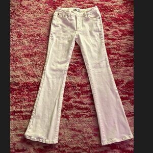 Adika White Low Rise Bootcut Jeans